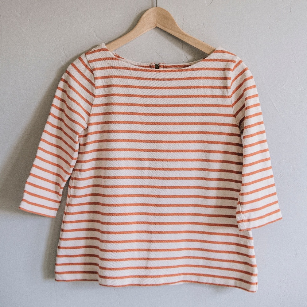Loft Boatneck Striped Top